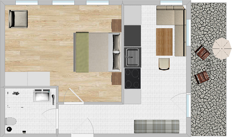 Plan de l'appartement "Kaunertal"